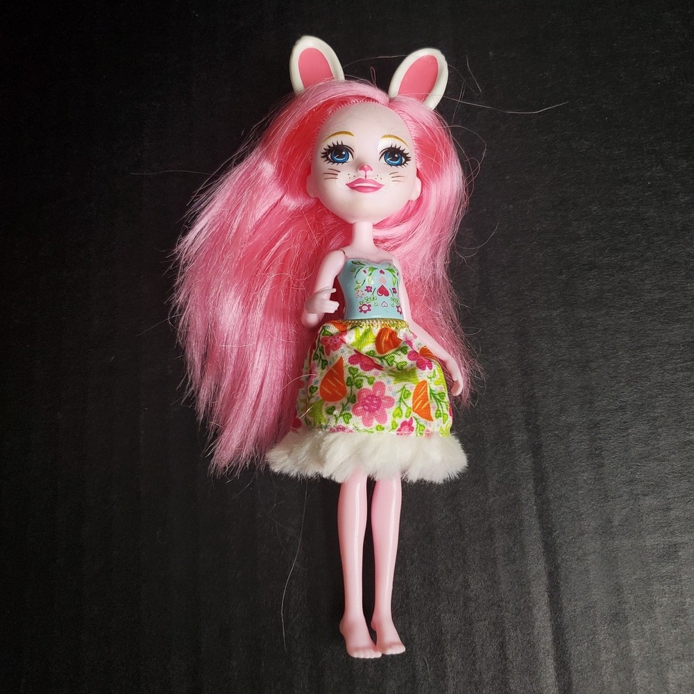 Mattel Enchantimals BREE Bunny Doll 7" Pink Hair 2015 - No Pet, Girl Only